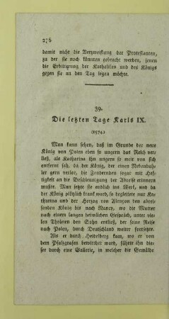 39. Die letzten Tage Karls IX