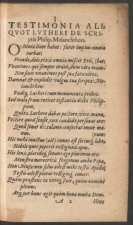 Testimonia Aliquot Lutheri De Scriptis Philip. Melanchthon.