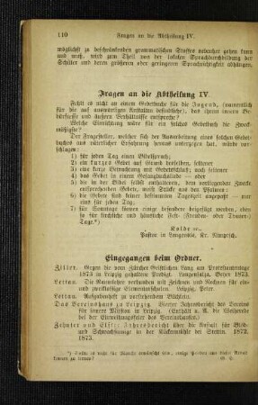 Eingegangen beim Ordner