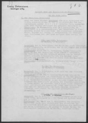 Wiesensteig mit Mühlhausen/Täle, Drackenstein und Hohenstadt: Inspektionsbericht 1953