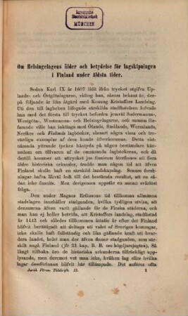 JFT : tidskrift : utgiven av Juridiska Föreningen i Finland. 2. 1866