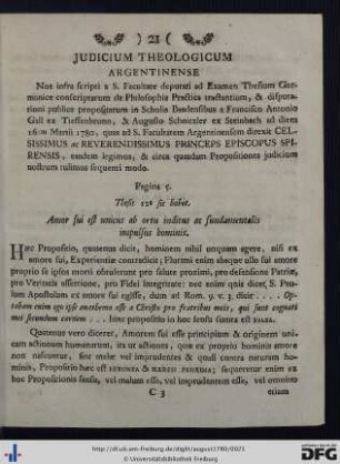 Judicium Theologicum Argentinense.