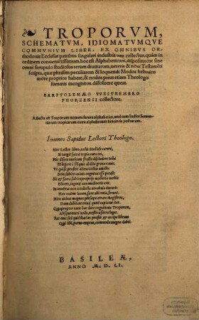 Troporum schematum Liber