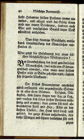Was zeigt die Erfahrung bey einer solchen bleichsüchtigen Weibsperson?
