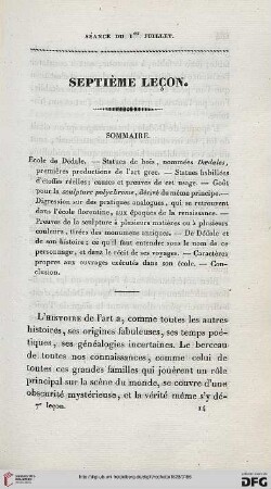 Septième leçon