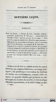 Septième leçon