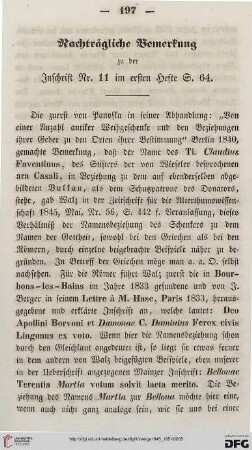 Nachträgliche Bemerkung