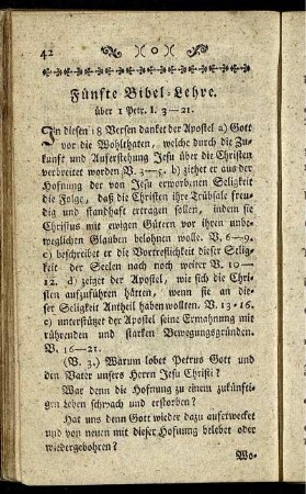 Fünfte Bibel-Lehre.