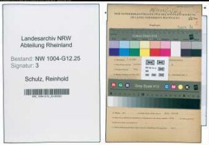 Entnazifizierung Reinhold Schulz , geb. 07.03.1905 (Schweisser)