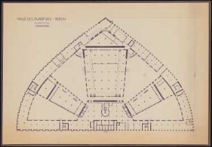 Haus des Rundfunks, Berlin-Charlottenburg: Grundriss KG 1:200 (von Inv.Nr. 4632)