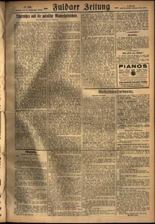 Zweite Ausgabe vom Samstag, den 22. September 1928.