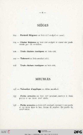 Meubles (Nr. 156-158)
