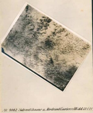 Foto des Geländes am Südrand des Chaume-Waldes und am Nordrand des Caurières-Waldes (Luftbild)