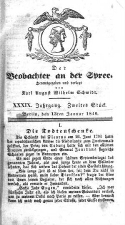 2. Stueck, 13. Januar 1840