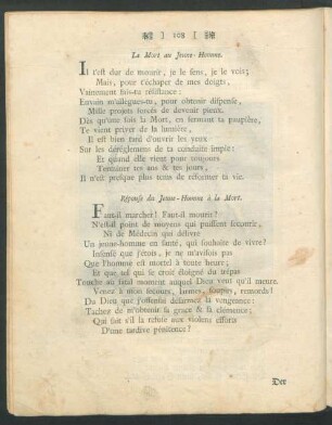 Le Mort au Jeune-Homme = Der Tod zum Jüngling