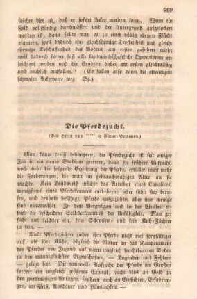 Die Pferdezucht.