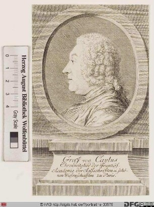 Bildnis Anne-Claude-Philippe de Pestels de Lévis de Tubières-Grimoard, comte de Caylus