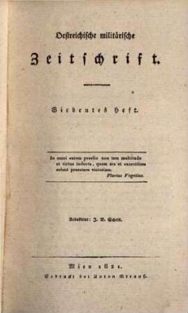 Oestreichische militärische Zeitschrift. 1821,3, 1821, 3