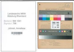 Entnazifizierung Anneliese Johnen , geb. 17.09.1918 (Berufsberaterin)