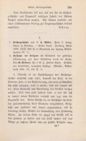 339-344 [Rezension] Mueller, Karl, Kirchengeschichte (Erster Band)