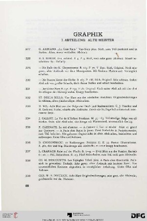 I. Abteilung: Alte Meister (Nr. 327-386)