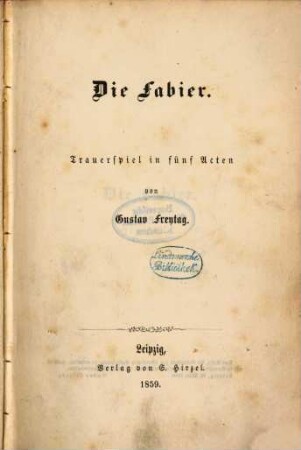 Die Fabier : Trauerspiel in fünf Acten