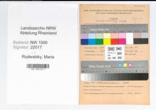 Entnazifizierung Maria Rochwalsky, geb. 19.01.1900 (Lehrerin)