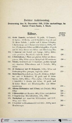 Dritter Auktionstag