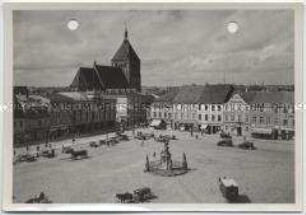 Köslin, Marktplatz, Rathaus, Kirche St. Marien