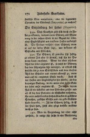 Die Entzündung der Leber (Hepatitis).