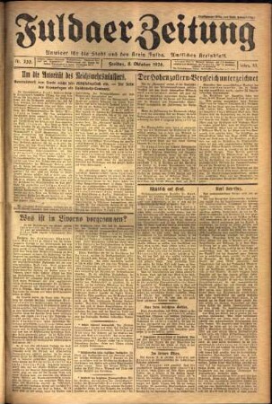 Ausgabe vom Freitag, den 08. Oktober 1926.
