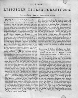 Erlangen, b. Palm: Predigten zur Beförderung eines reinen moralischen Christenthums von D. Th. Fr. Ammon. Dritter Band. 499 S. 8. 1802.