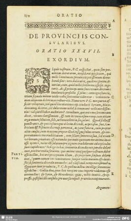 De Provinciis Consularibus. Oratio XXXVII.