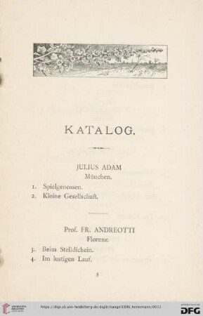 Katalog (Nr. 1-70)