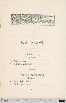 Katalog (Nr. 1-70)