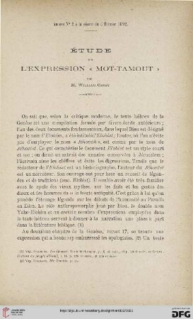 3.Ser. 3.1892: Étude sur l'expression "Mot-Tamout"