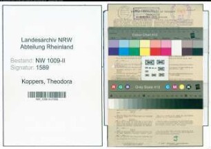 Entnazifizierung Theodora Koppers , geb. 02.01.1875 ()