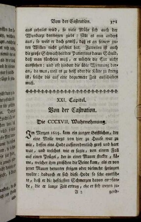 XXI. Capitel. Von der Castration