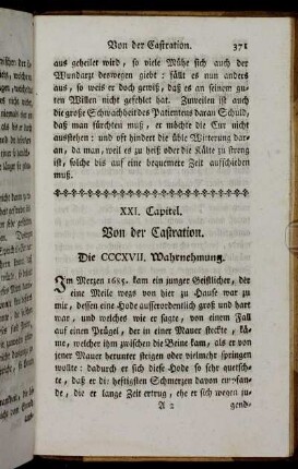 XXI. Capitel. Von der Castration