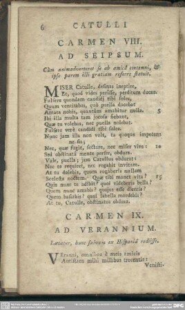 Carmen VIII. Ad Seipsum