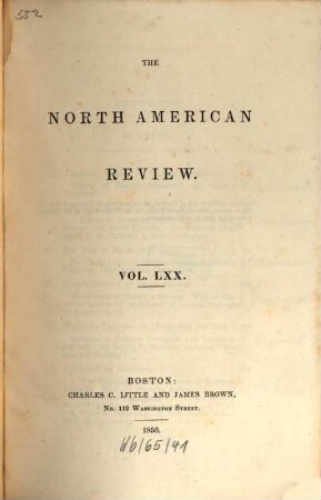 The North American review. 70. 1850