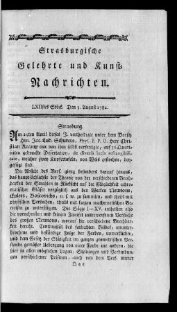 LXII. Stück