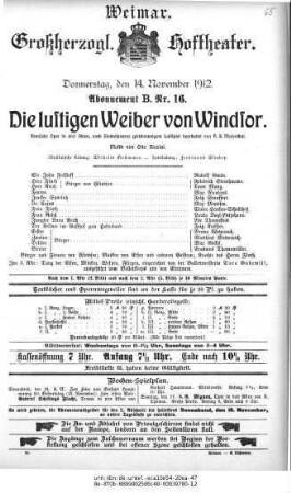 Die lustigen Weiber von Windsor