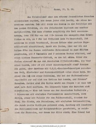 Ernst von Dryander an Gottfried von Dryander