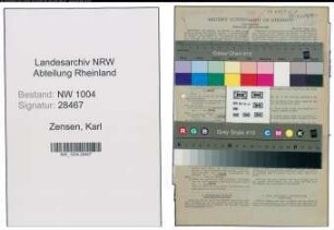 Entnazifizierung Karl Zensen , geb. 09.08.1914 (Schlosser)