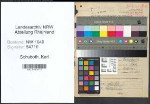 Entnazifizierung Karl Schuboth , geb. 26.02.1893 (Dolmetscher)