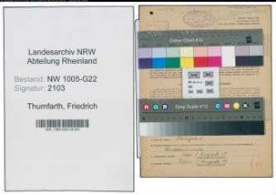 Entnazifizierung Friedrich Thumfarth , geb. 08.09.1907 (Kaufmann)