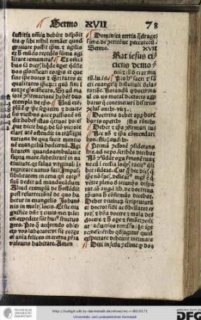 Dominica tertia quadragesime de contritione peccatorum, sermo XVII.