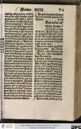 Dominica tertia quadragesime de contritione peccatorum, sermo XVII.