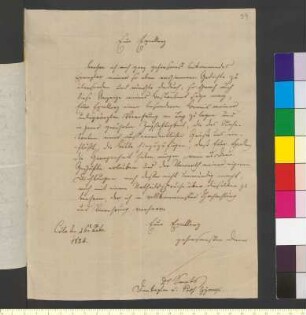 Brief von Smets, Dr. (Domkaplan und Gymnasialprofessor) an Goethe, Johann Wolfgang von
